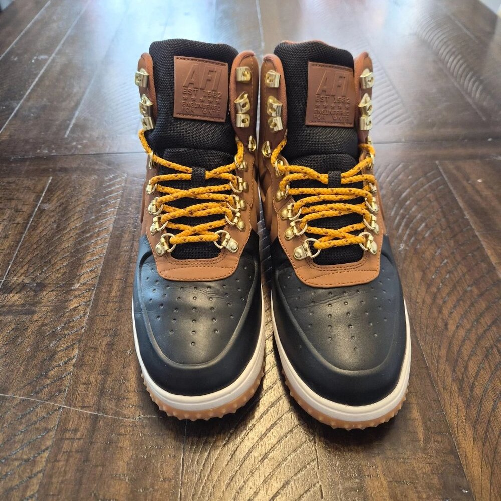 Nike Lunar Force 1 LF1 Duckboot Tan Black Size 9.5 BQ7930-001 - Picture 2 of 10